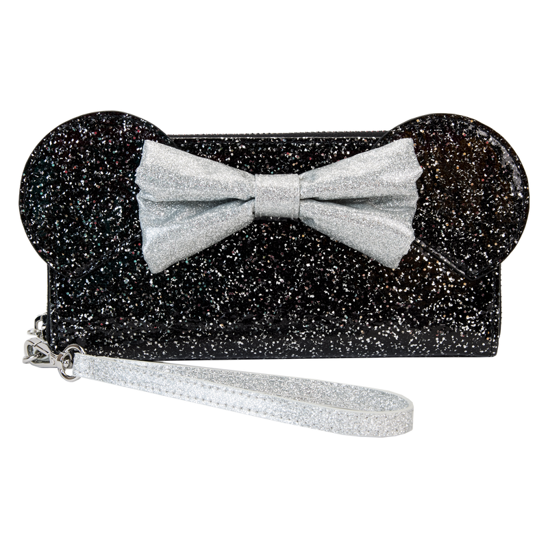 Minnie Mouse Exclusive Happy New Year Glitter Zip Around Wristlet Wallet