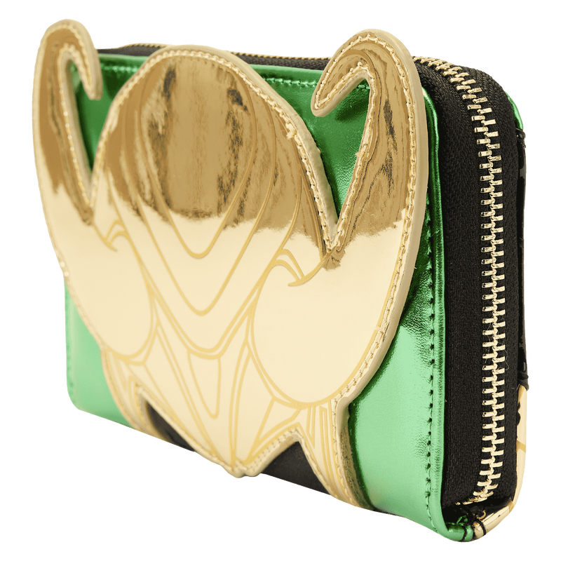Marvel Metallic Loki Cosplay Zip Around Wallet