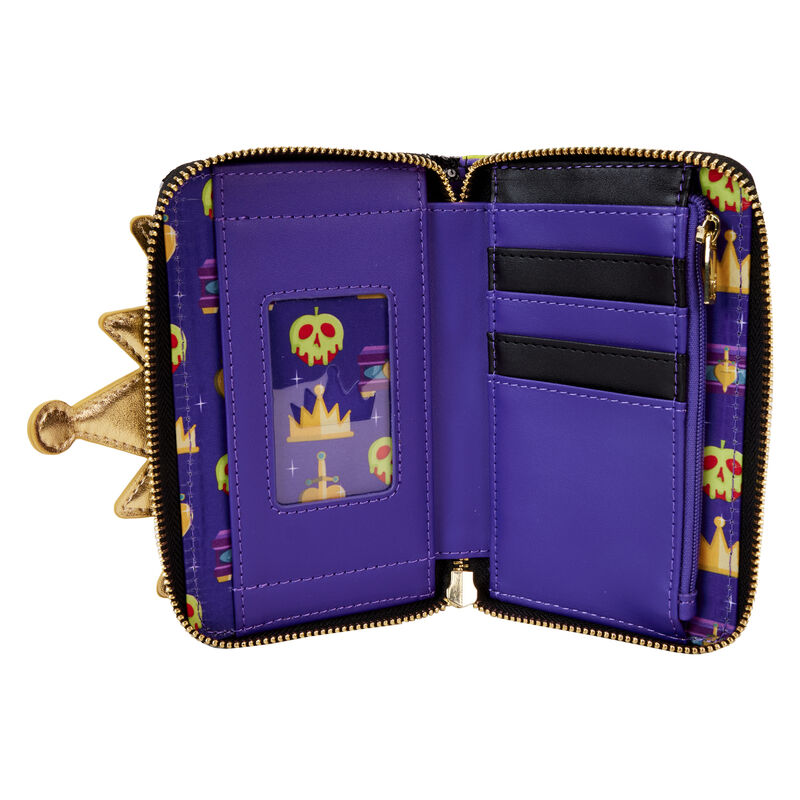 Snow White Evil Queen Exclusive Sequin Cosplay Zip Around Wallet