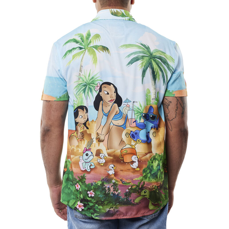 Lilo x26 Stitch Beach Scene Unisex Camp Shirt