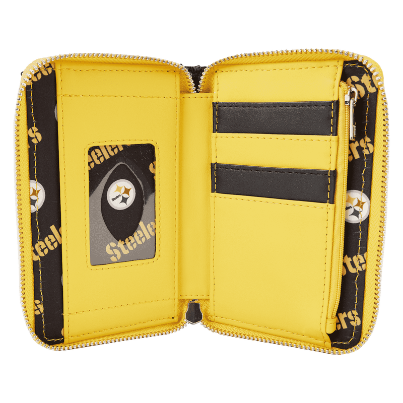 NFL Pittsburgh Steelers Sequin Zip Around Wallet