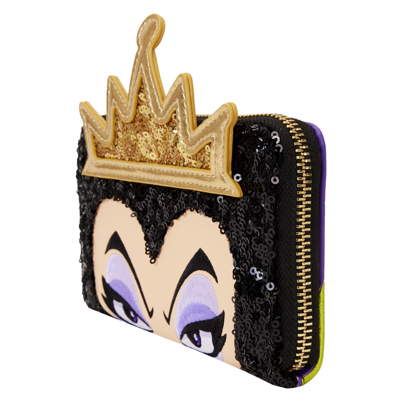 Snow White Evil Queen Exclusive Sequin Cosplay Zip Around Wallet