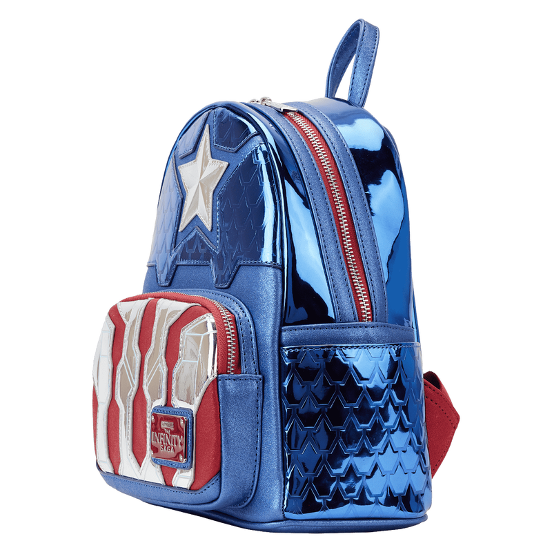 Marvel Metallic Captain America Cosplay Mini Backpack