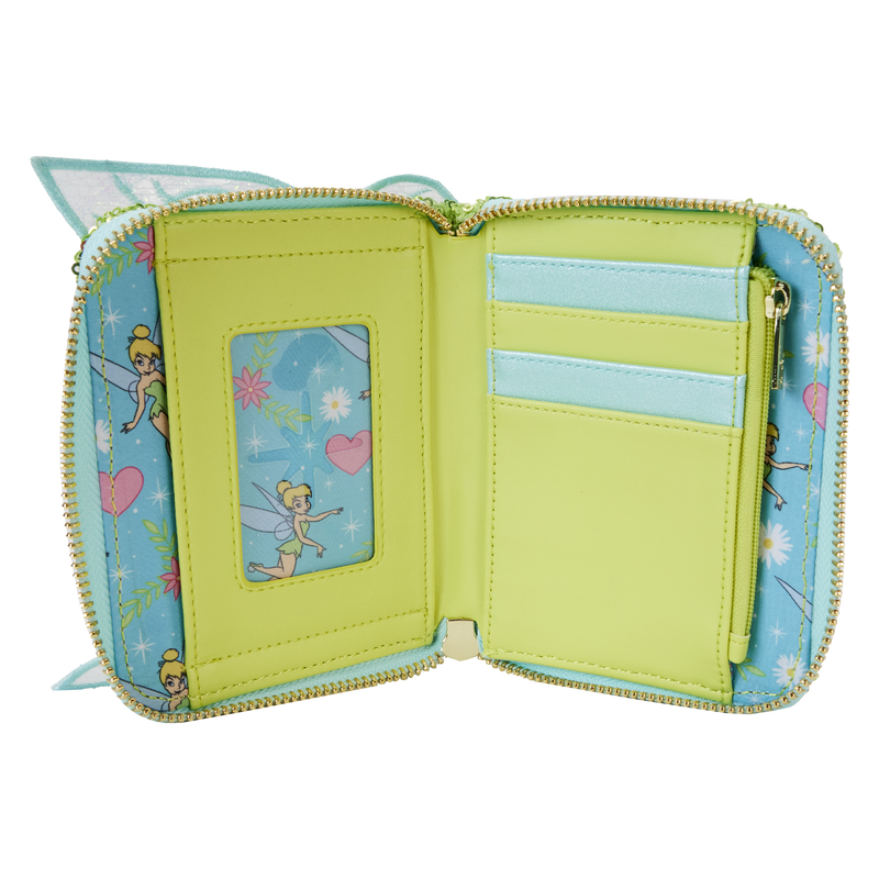 Peter Pan Tinker Bell Exclusive Sequin Cosplay Zip Around Wallet