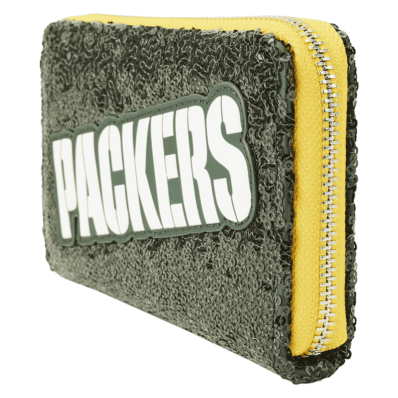 NFL Green Bay Packers Sequin Zip Around Wallet