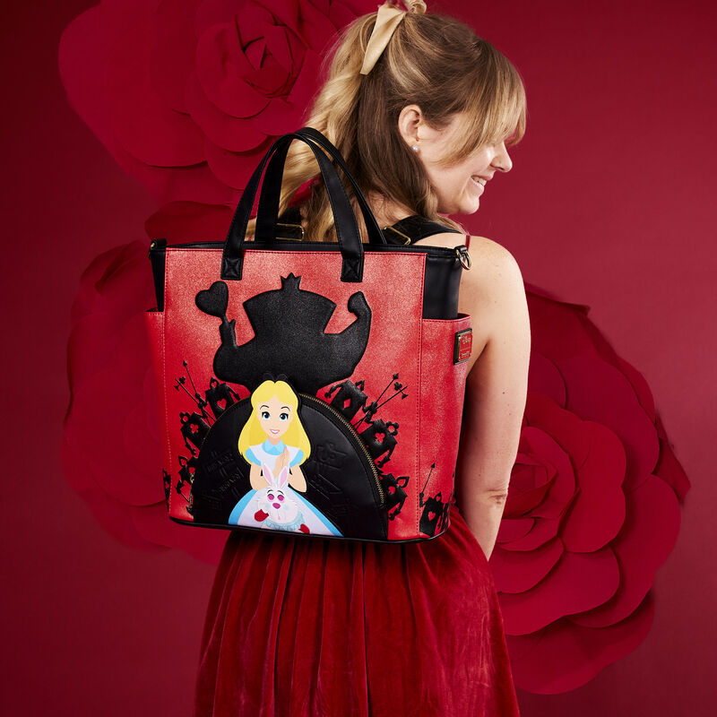 Alice In Wonderland Villains Convertible Backpack x26 Tote Bag