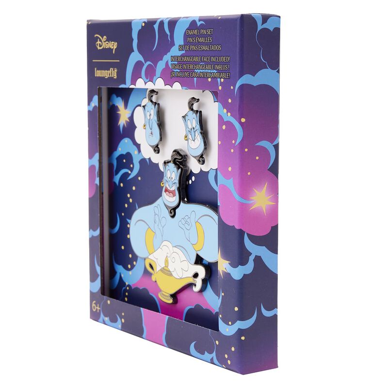 Aladdin Genie Mixed Emotions 4-Piece Pin Set