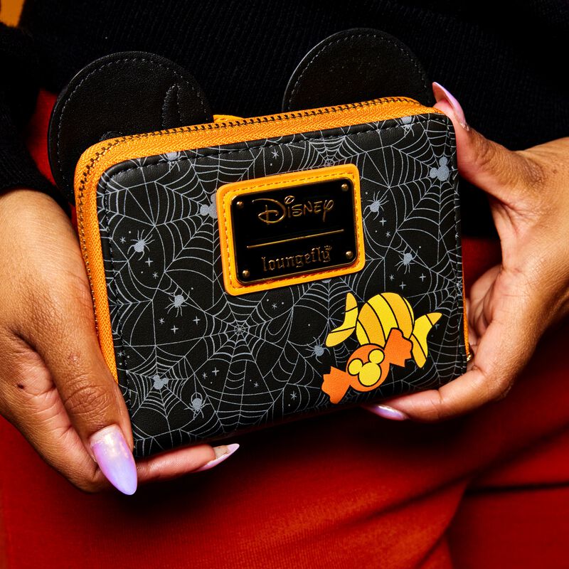 Mickey Mouse Pumpkin Zip Around Wallet