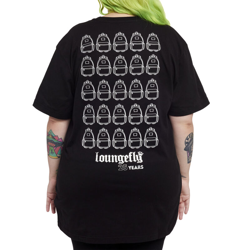 Loungefly 25th Anniversary Logo Black Unisex Tee
