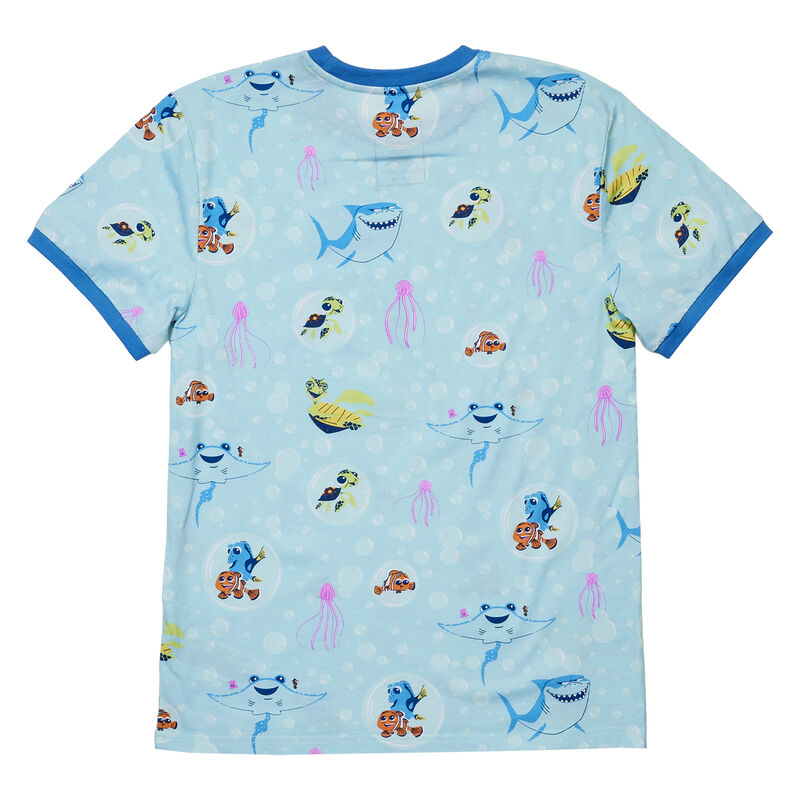 Finding Nemo 20th Anniversary Bubbles All-Over Print Unisex Ringer Tee
