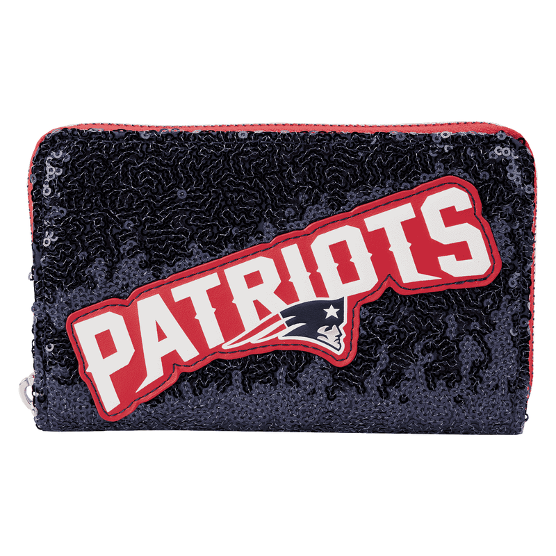 NFL New England Patriots Sequin Zip Around Wallet