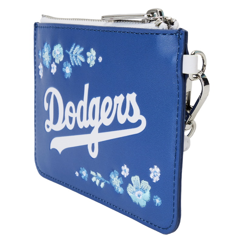 MLB Los Angeles Dodgers Floral Card Holder Wristlet Clutch