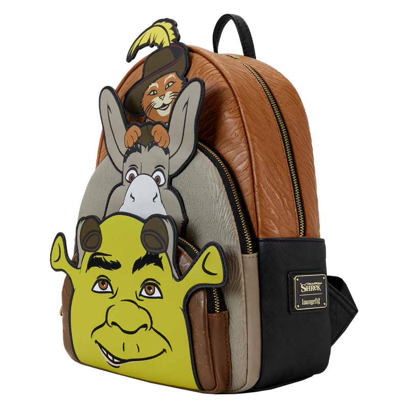 Shrek, Donkey, x26 Puss in Boots Trio Exclusive Triple Pocket Mini Backpack