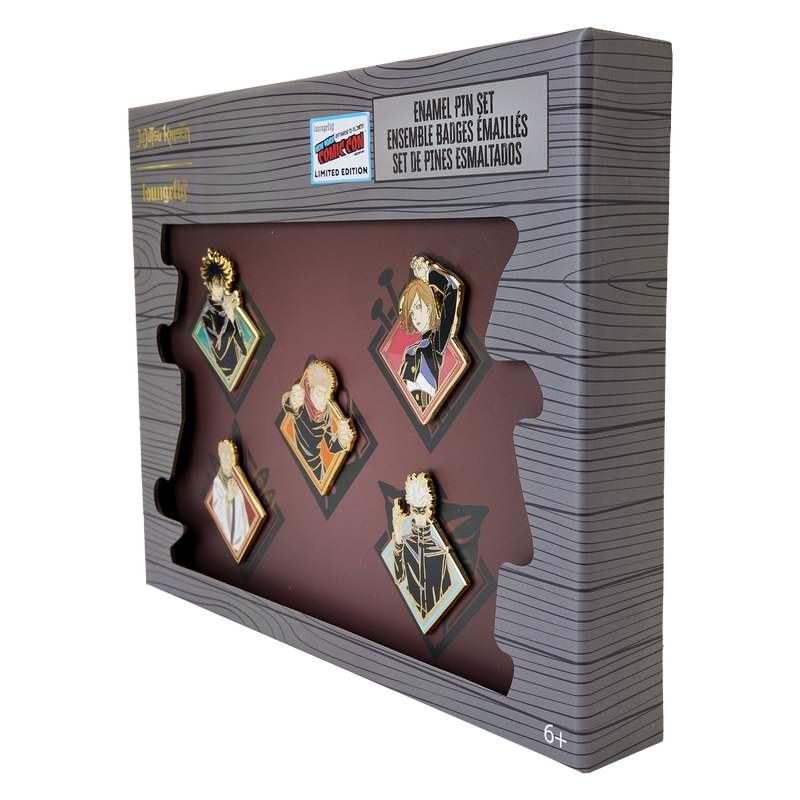 NYCC Limited Edition Jujutsu Kaisen Character 5pc Pin Set