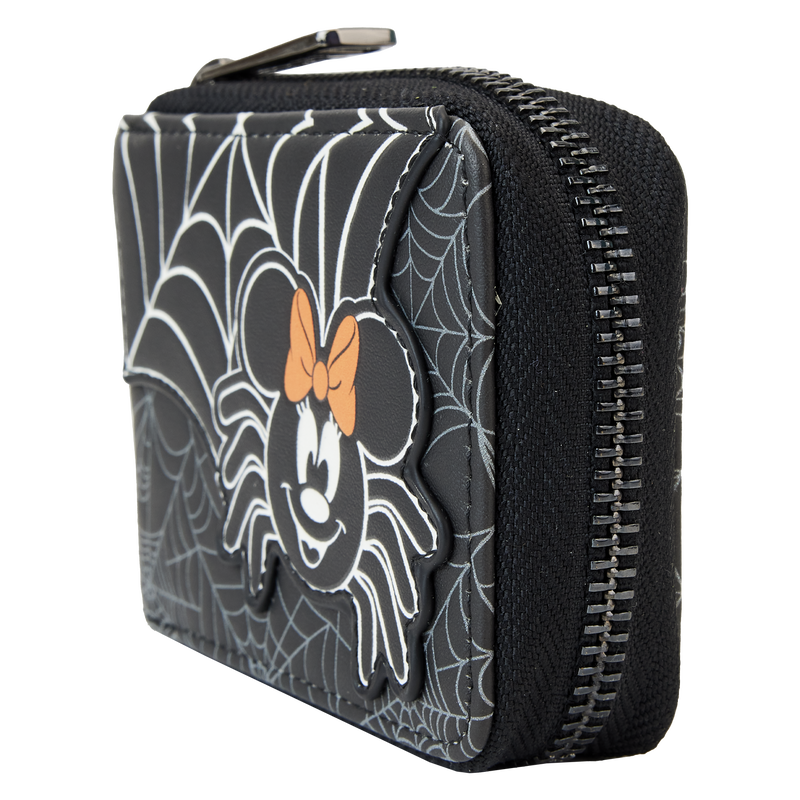 Minnie Mouse Spider Glow Accordion Zip Around Wallet