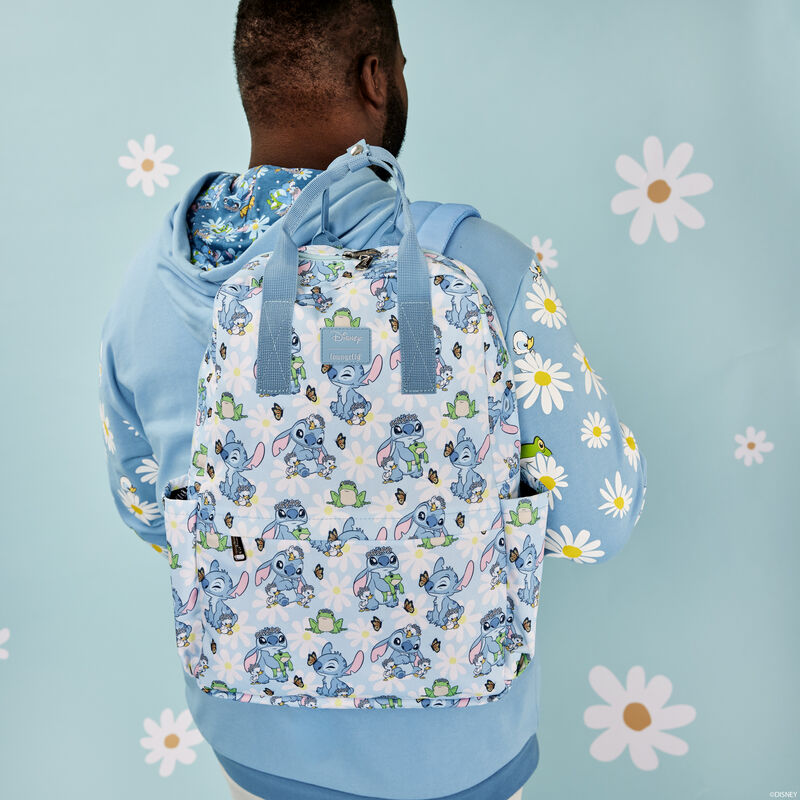 Stitch Springtime Daisy All-Over Print Nylon Full-Size Backpack