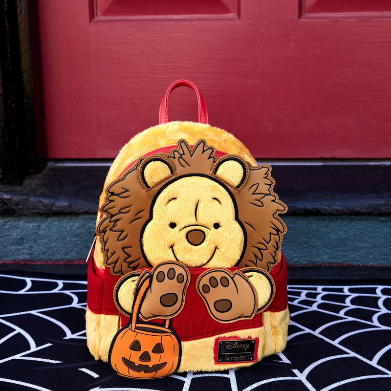 Winnie the Pooh Halloween Costume Plush Cosplay Mini Backpack