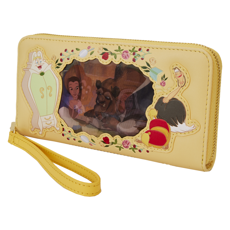 Beauty and the Beast Princess Series Lenticular Zip Around Wristlet Wallet