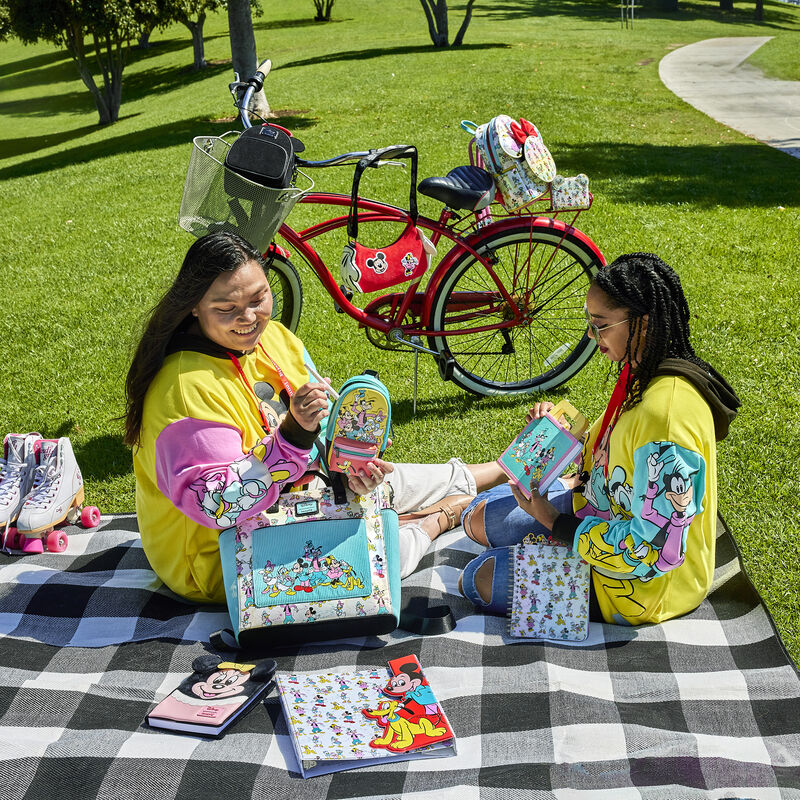 Disney100 Mickey x26 Friends Classic All-Over Print Iridescent Zip Around Wallet