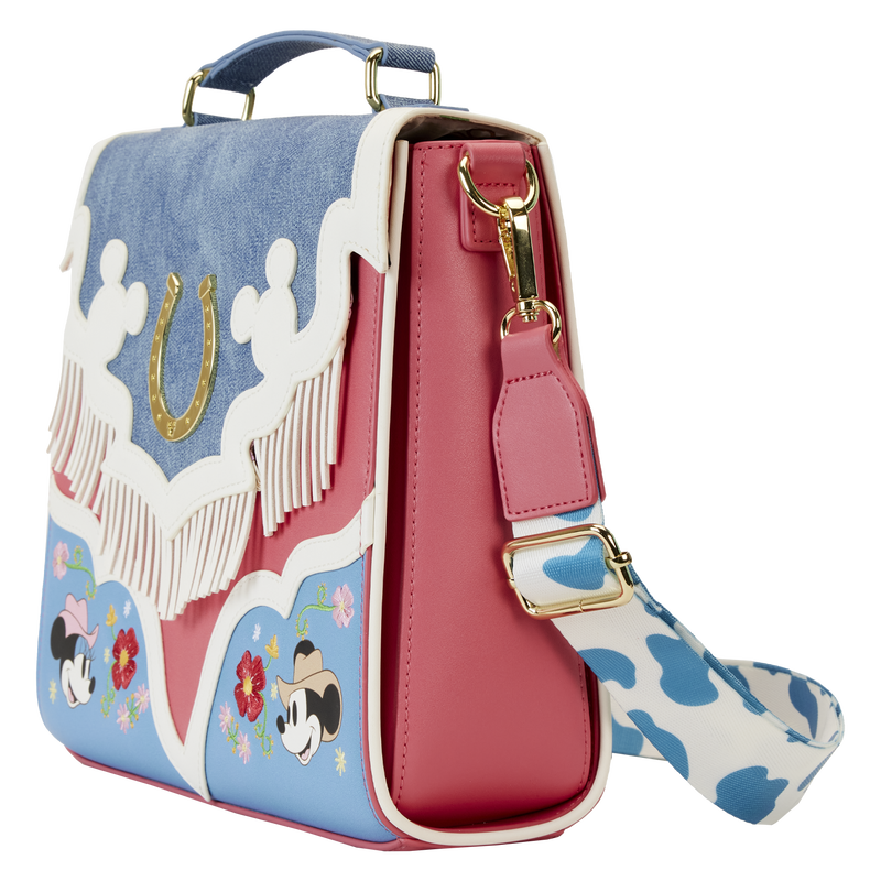 Western Mickey x26 Minnie Fringe Crossbody Bag
