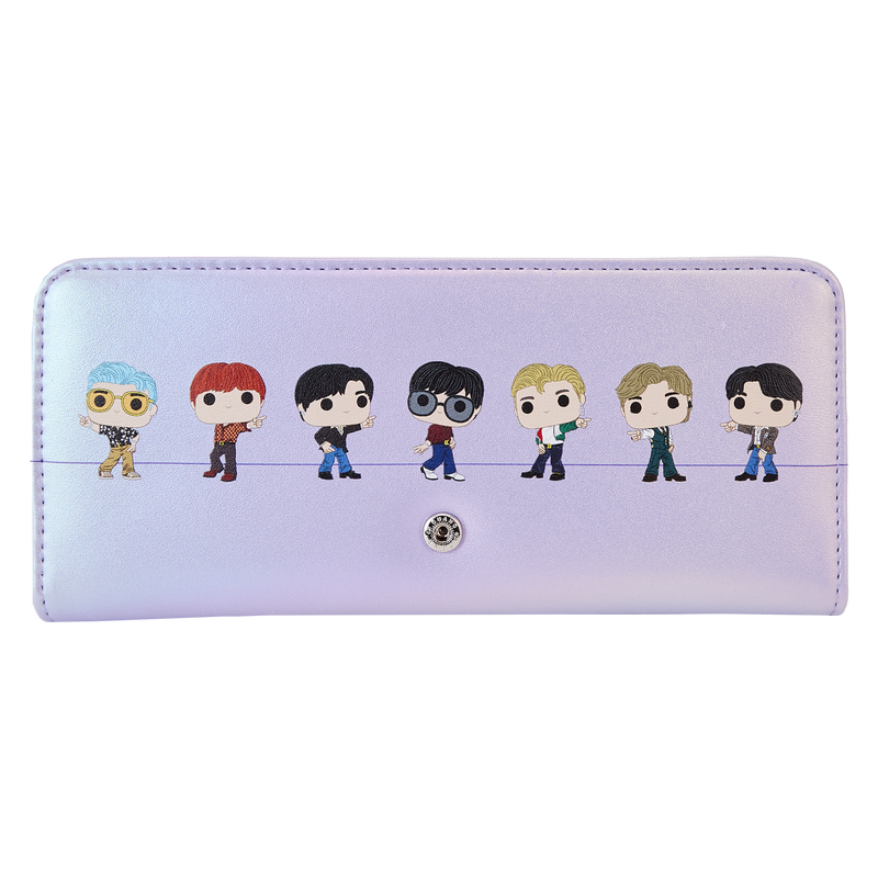 Funko Pop! By Loungefly BTS Logo Iridescent Purple Flap Wallet