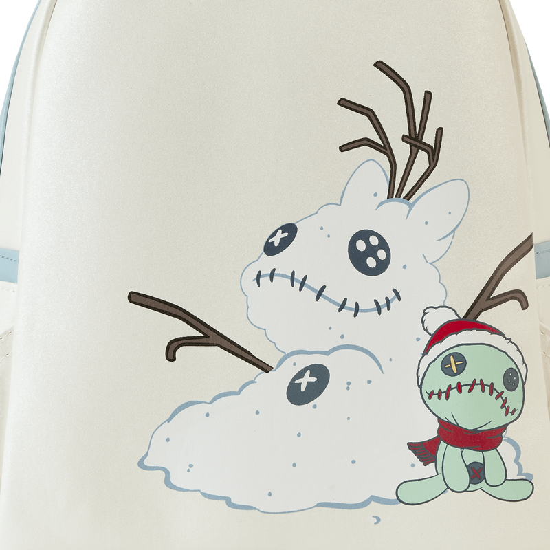 Stitch Holiday Snow Angel Glitter Mini Backpack