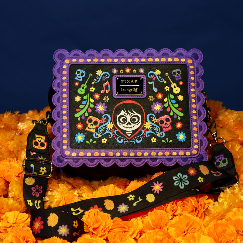 Coco Miguel Calavera Floral Skull Crossbody Bag