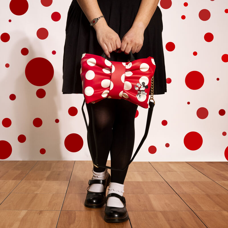 Minnie Mouse Rocks the Dots Classic Bow Figural Crossbody Bag