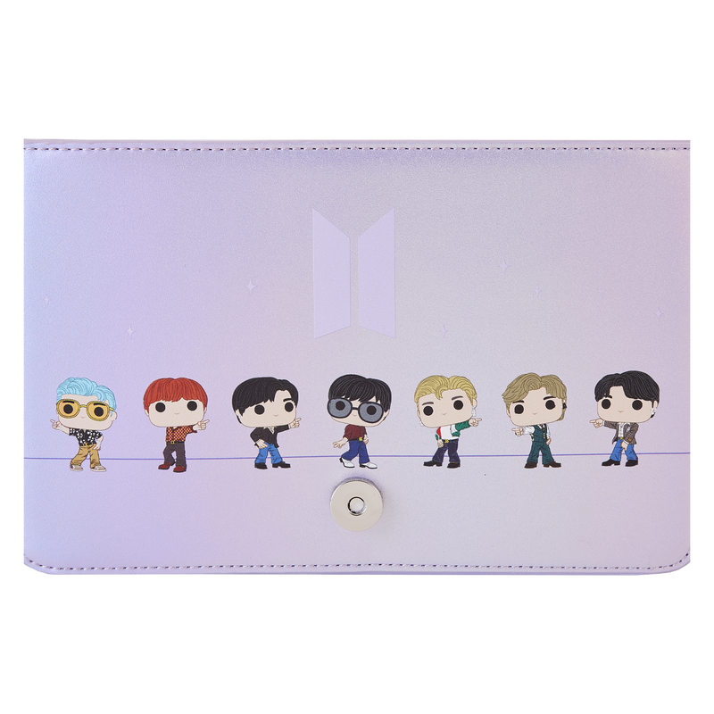 Funko Pop! By Loungefly BTS Logo Iridescent Purple Crossbody Bag