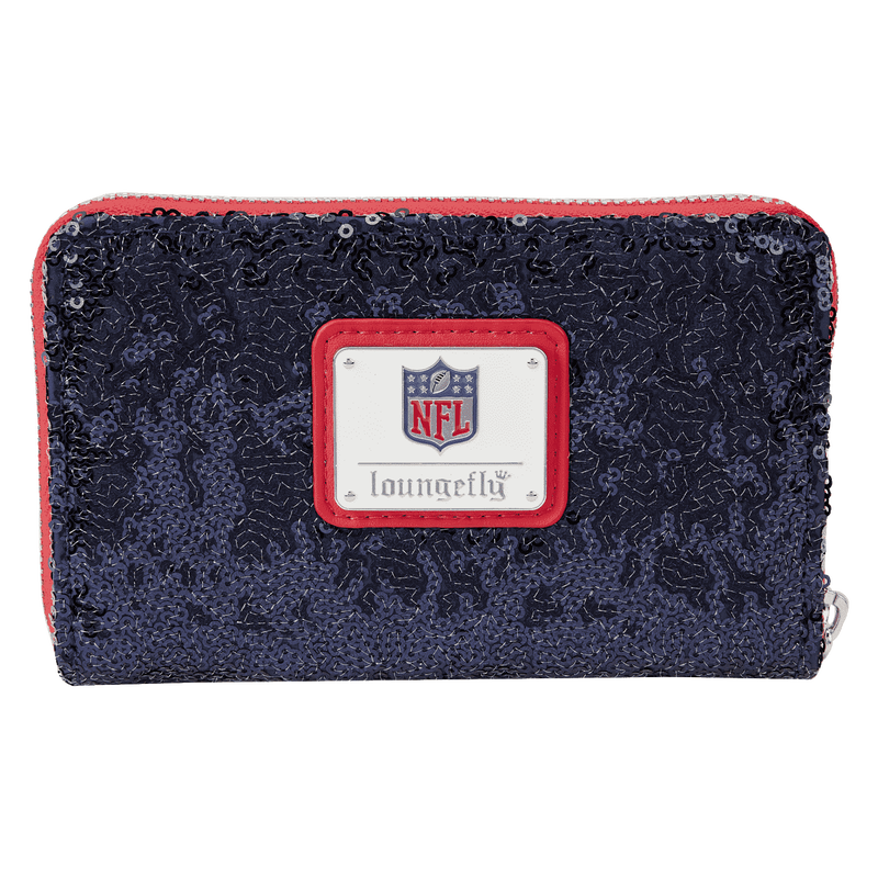 NFL New England Patriots Sequin Zip Around Wallet