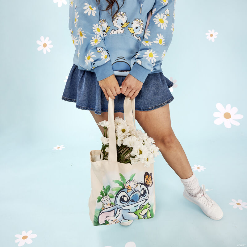 Stitch Springtime Daisy Canvas Tote Bag