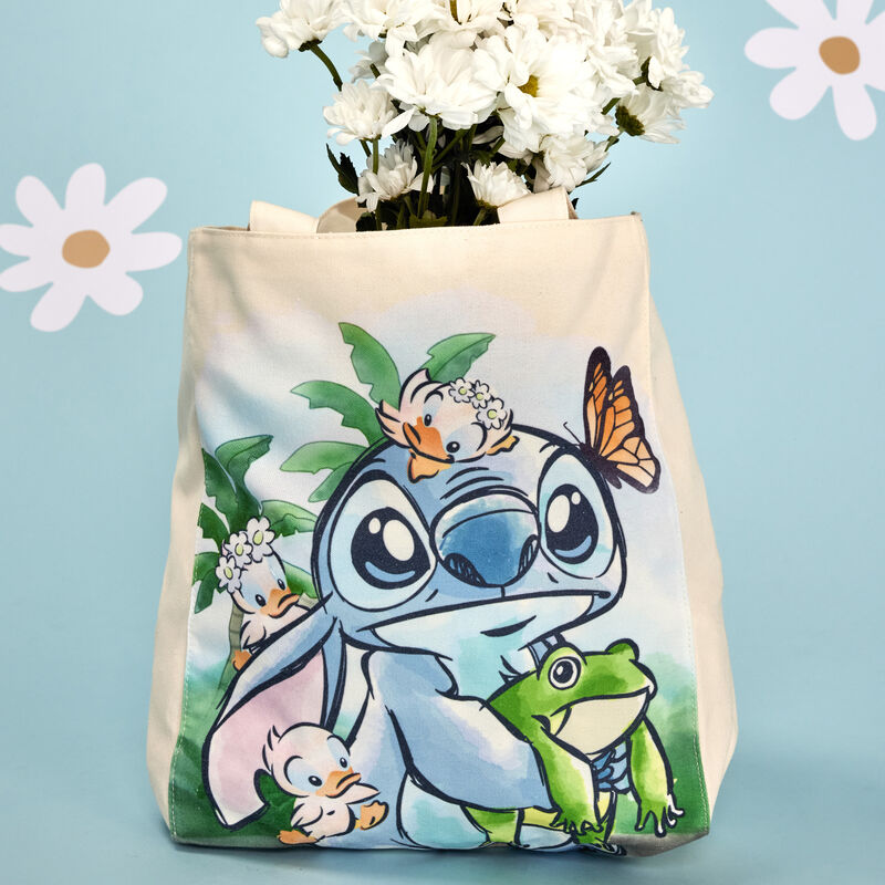 Stitch Springtime Daisy Canvas Tote Bag