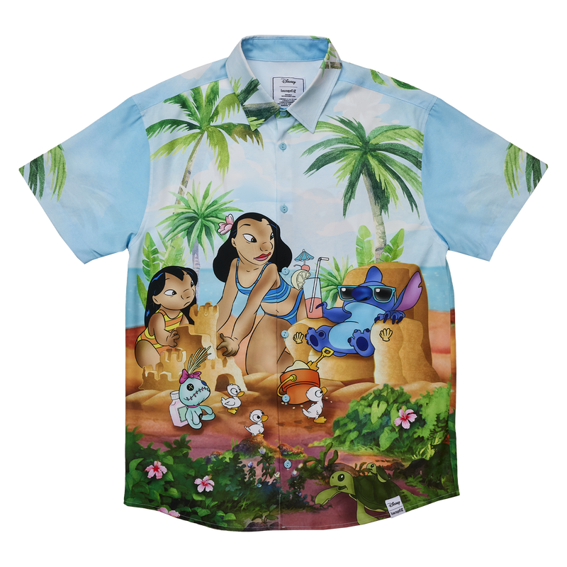 Lilo x26 Stitch Beach Scene Unisex Camp Shirt