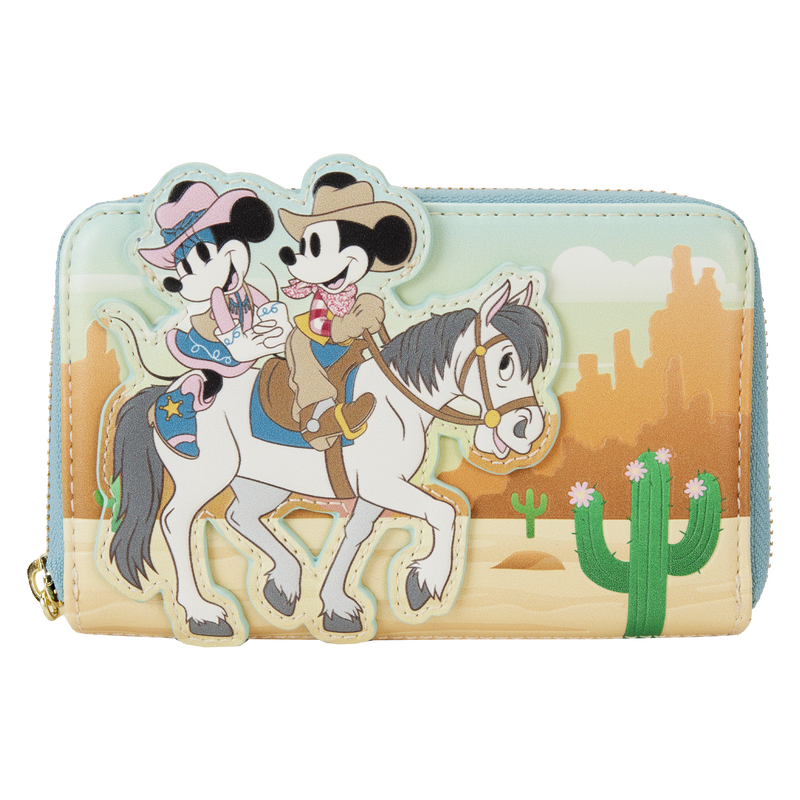Western Mickey x26 Minnie Zip Around Wallet