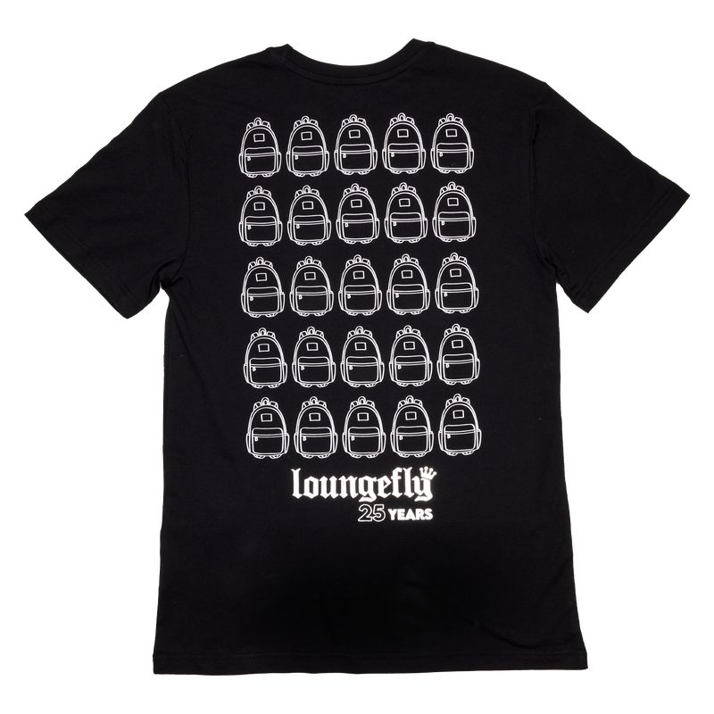 Loungefly 25th Anniversary Logo Black Unisex Tee