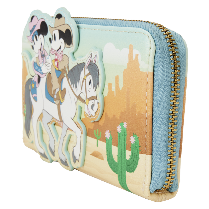 Western Mickey x26 Minnie Zip Around Wallet