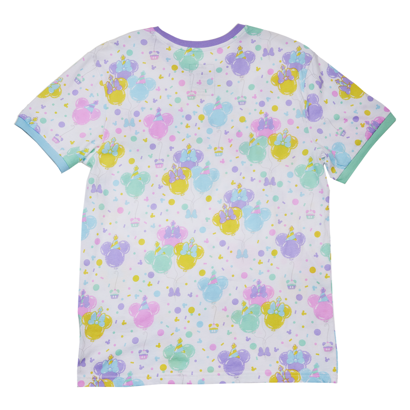 Mickey x26 Friends Birthday Celebration All-Over Print Unisex Ringer Tee