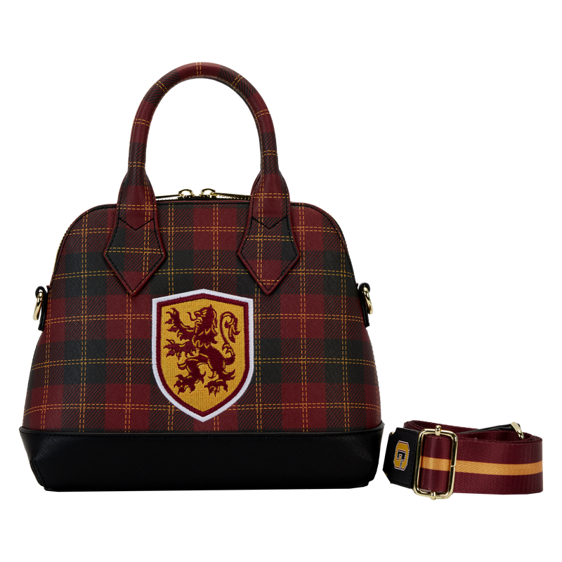 Harry Potter Gryffindor Patch Varsity Plaid Crossbody Bag