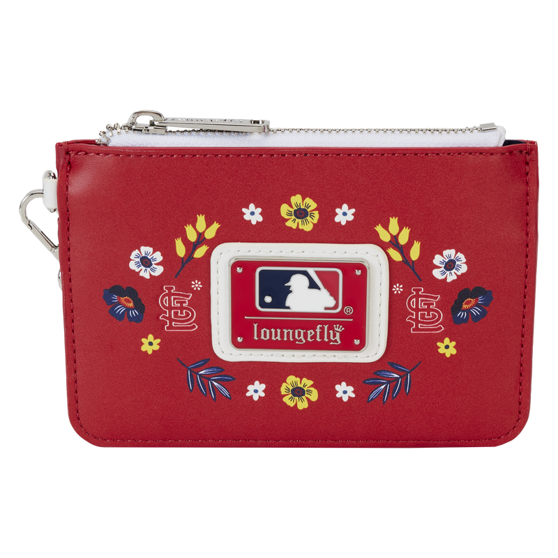 MLB St. Louis Cardinals Floral Card Holder Wristlet Clutch