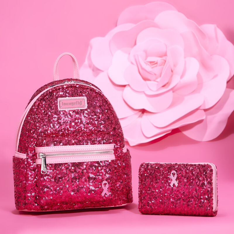 Breast Cancer Research Foundation Exclusive Pink Ribbon Sequin Mini Backpack