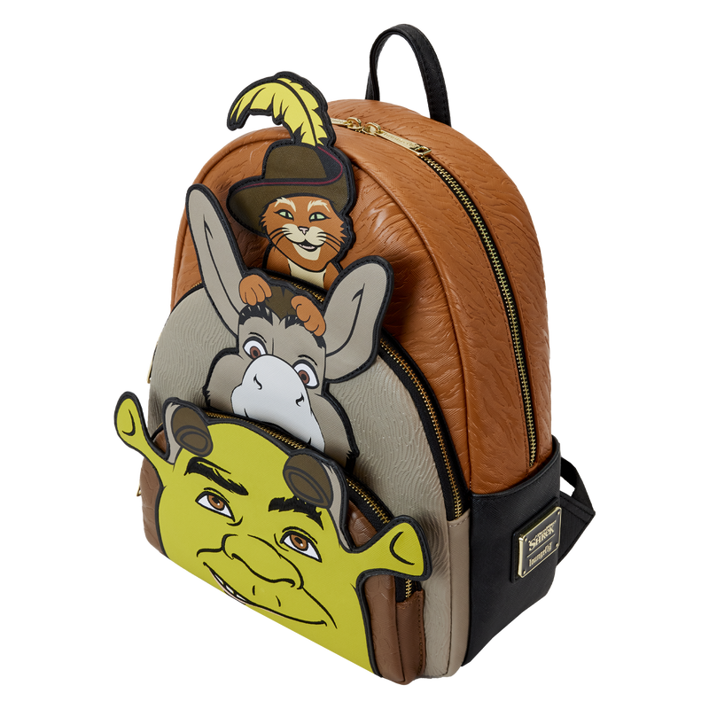 Shrek, Donkey, x26 Puss in Boots Trio Exclusive Triple Pocket Mini Backpack