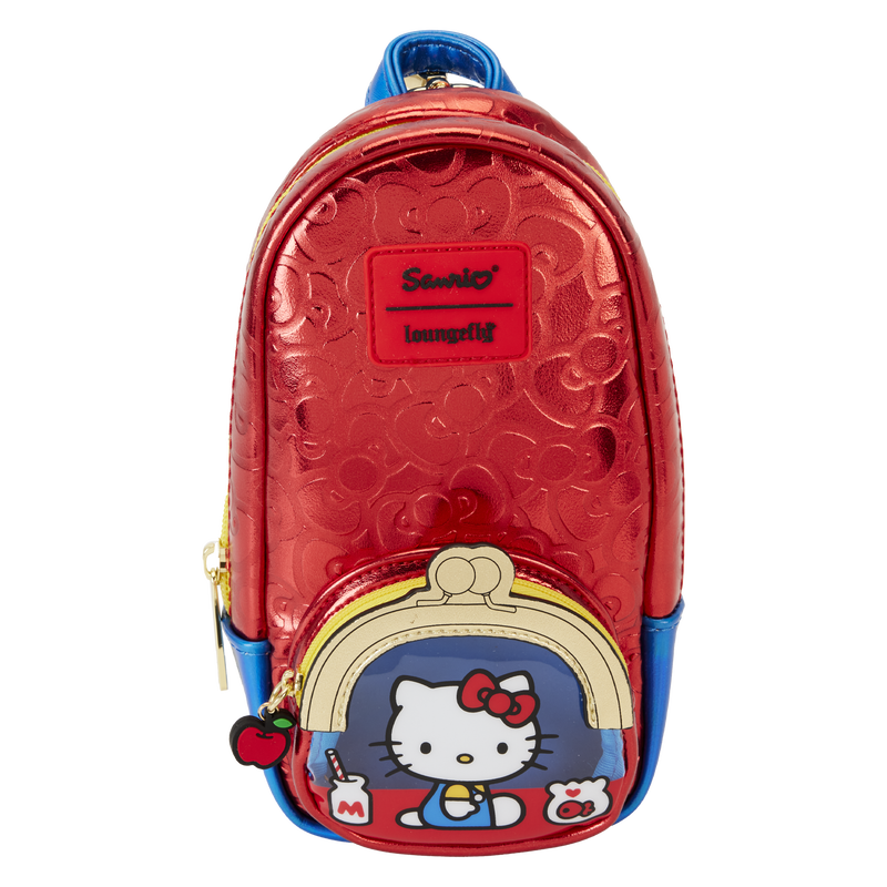 Sanrio Hello Kitty 50th Anniversary Coin Bag Metallic Stationery Mini Backpack Pencil Case