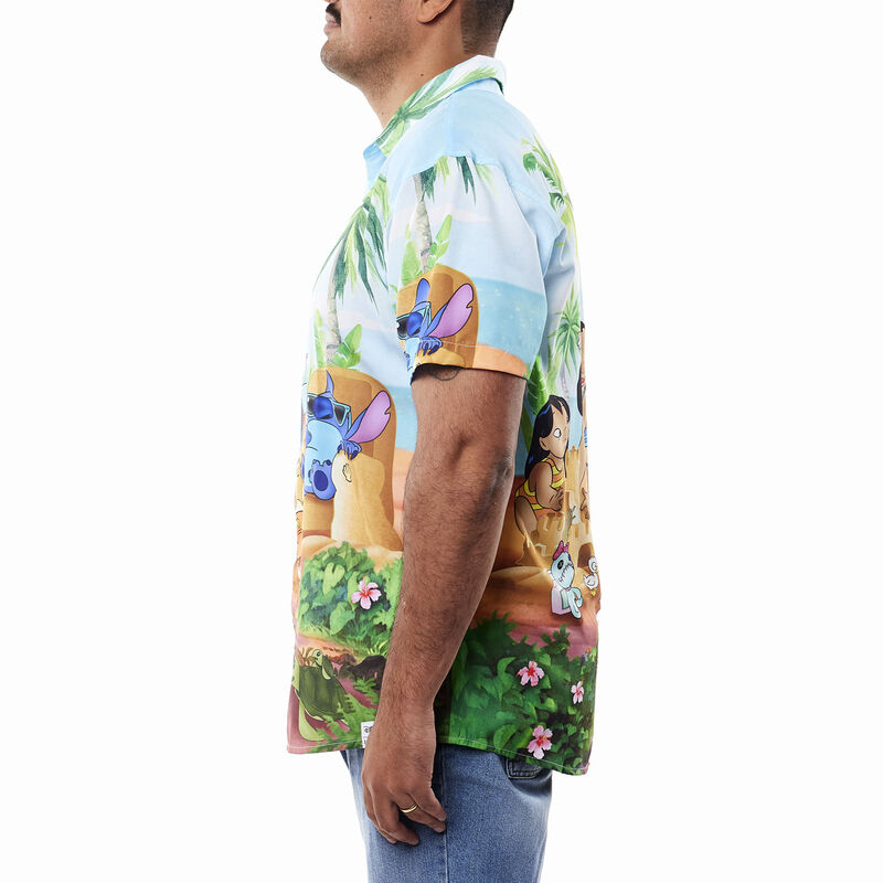 Lilo x26 Stitch Beach Scene Unisex Camp Shirt