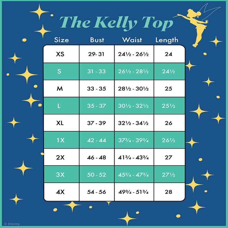 Stitch Shoppe Peter Pan Tinker Bell Kelly Top