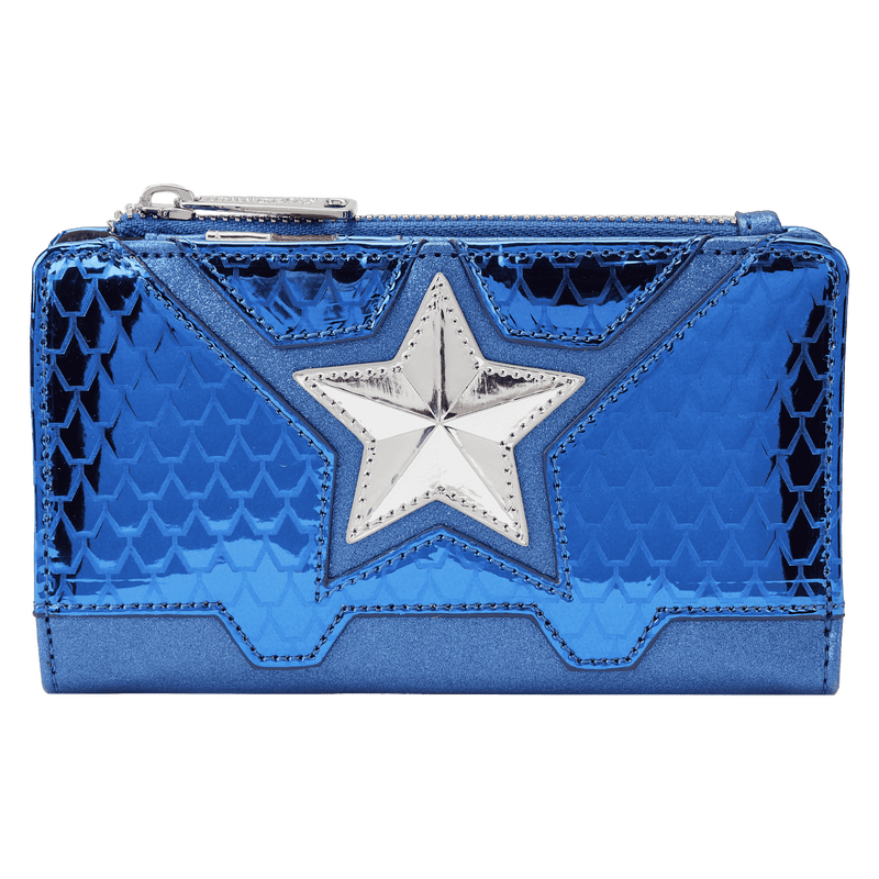 Marvel Metallic Captain America Cosplay Flap Wallet