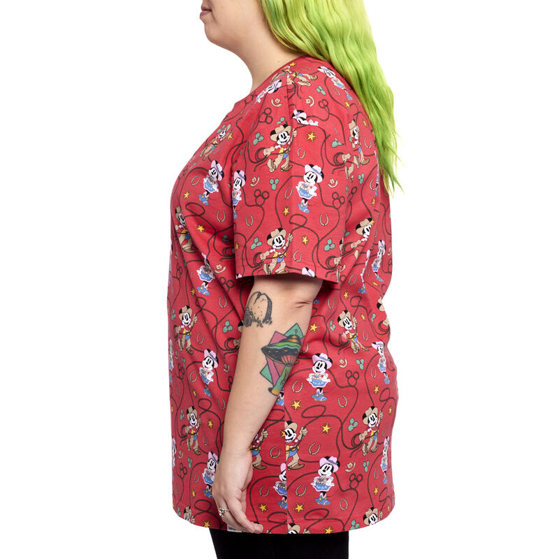 Western Mickey x26 Minnie Lasso All-Over Print Unisex Tee