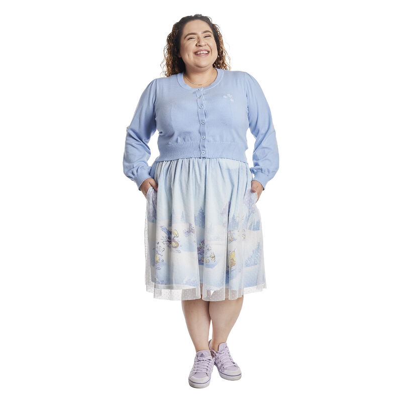 Stitch Shoppe Mickey x26 Friends Winter Snow Balloon Sleeve Cardigan