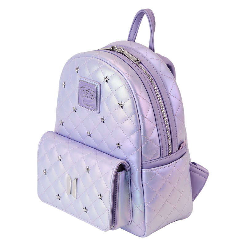 Funko Pop! By Loungefly BTS Logo Iridescent Purple Mini Backpack