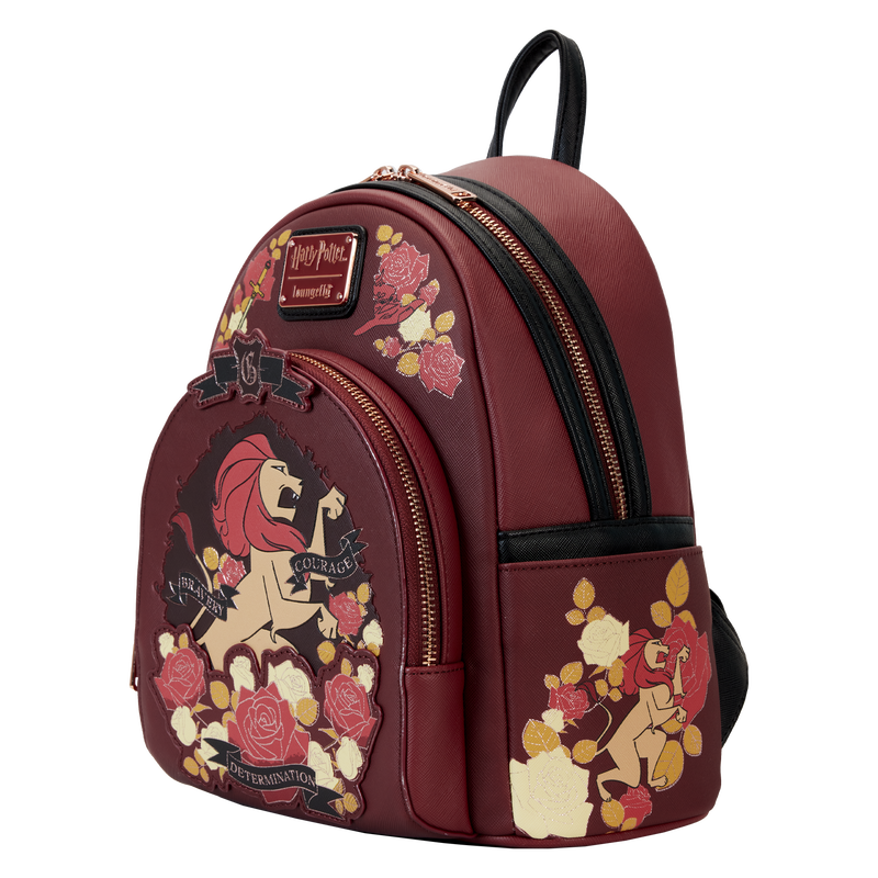 Harry Potter Gryffindor House Floral Tattoo Mini Backpack