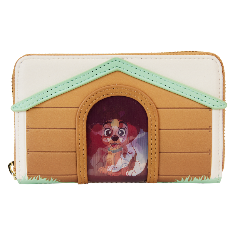 I Heart Disney Dogs Doghouse Triple Lenticular Zip Around Wallet